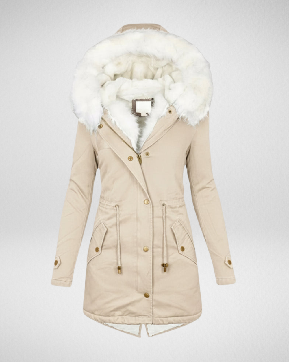 Damska Parka Zimowa z Futrzanym Kapturem – Ciepło i Elegancja