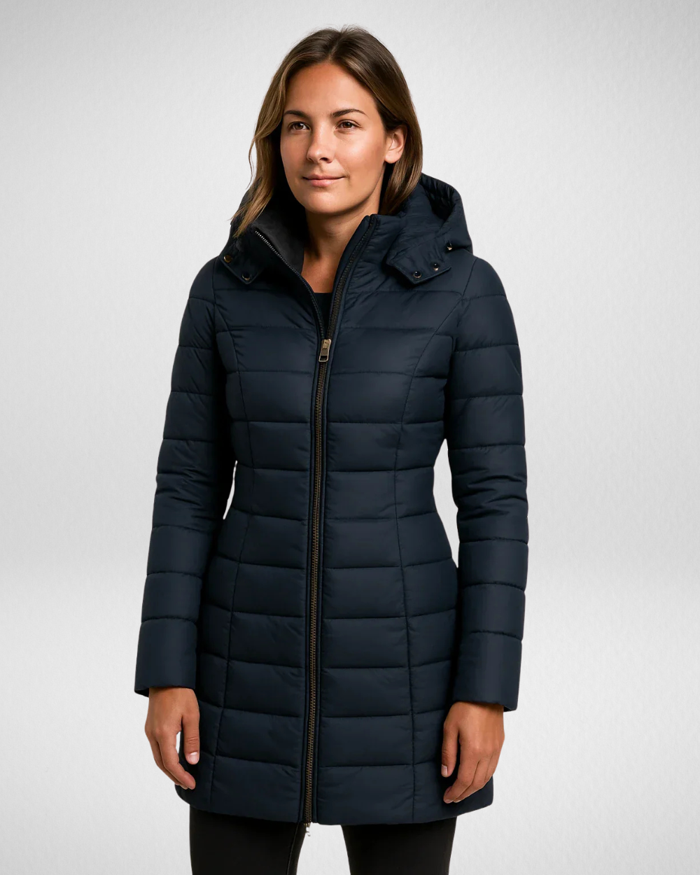Damska Pikowana Kurtka z Kapturem – Ciepła i Lekka