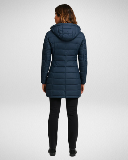Damska Pikowana Kurtka z Kapturem – Ciepła i Lekka