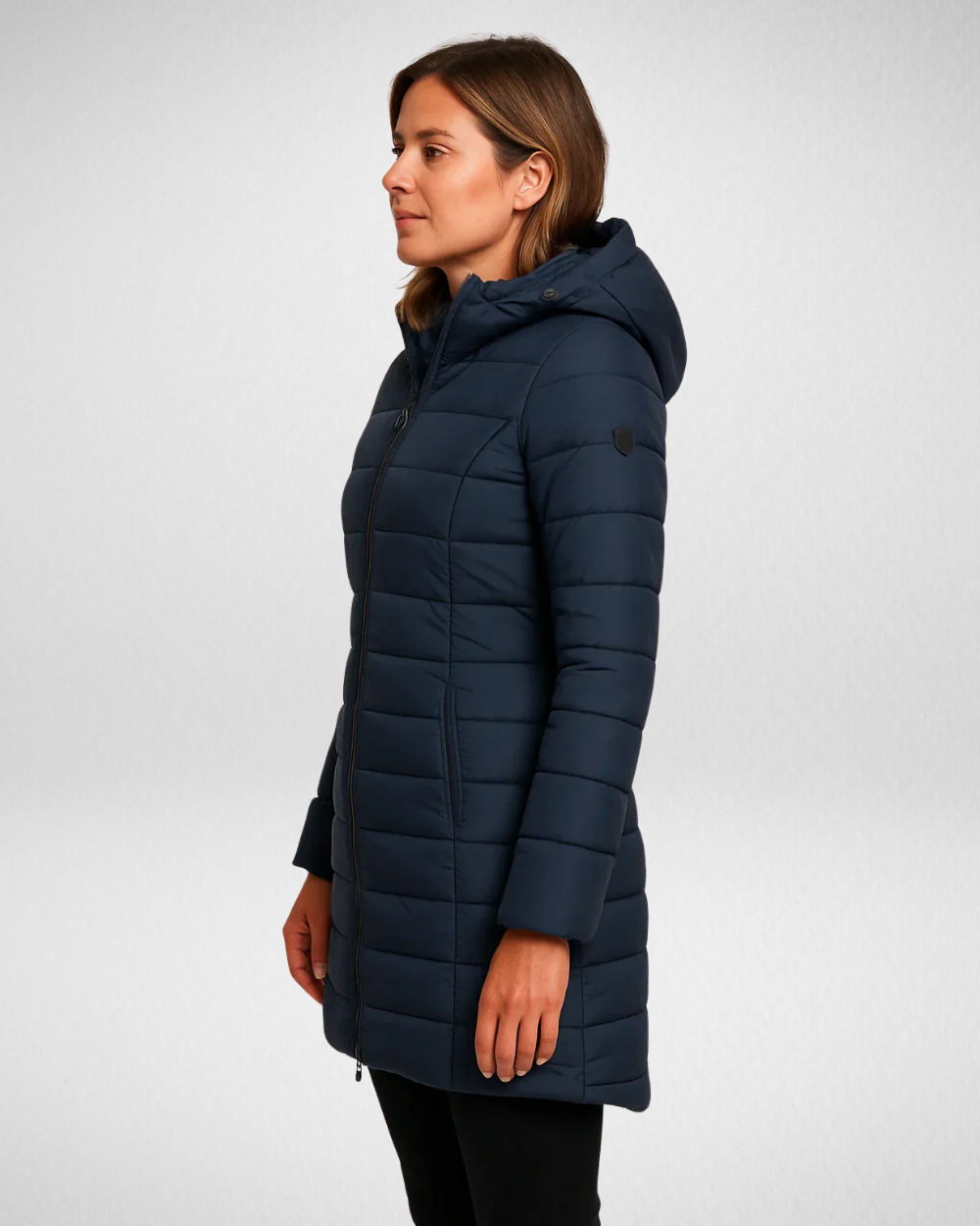 Damska Pikowana Kurtka z Kapturem – Ciepła i Lekka