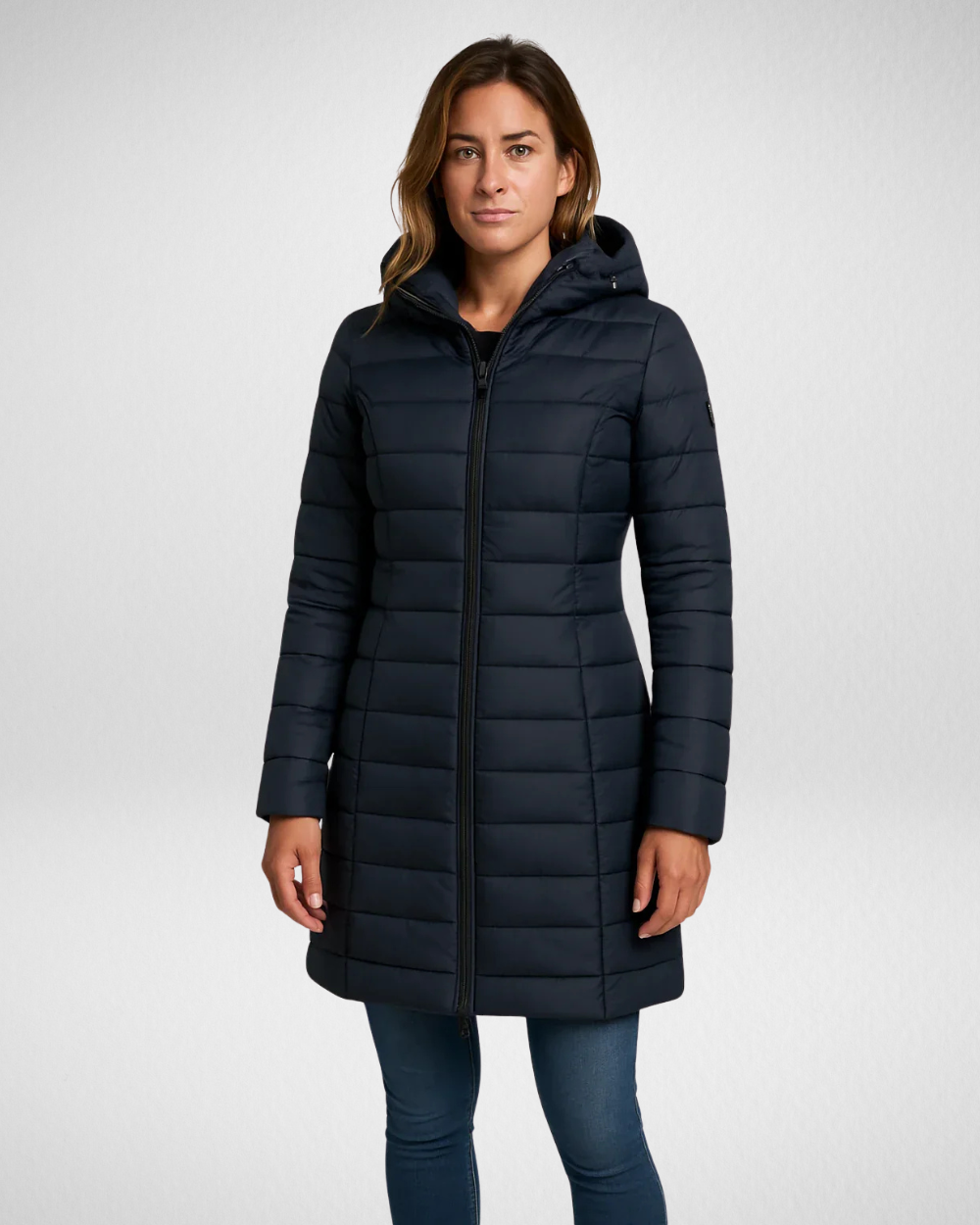 Damska Pikowana Kurtka z Kapturem – Ciepła i Lekka