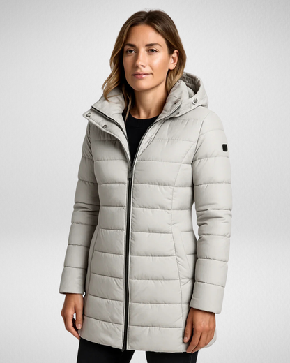 Damska Pikowana Kurtka z Kapturem – Ciepła i Lekka