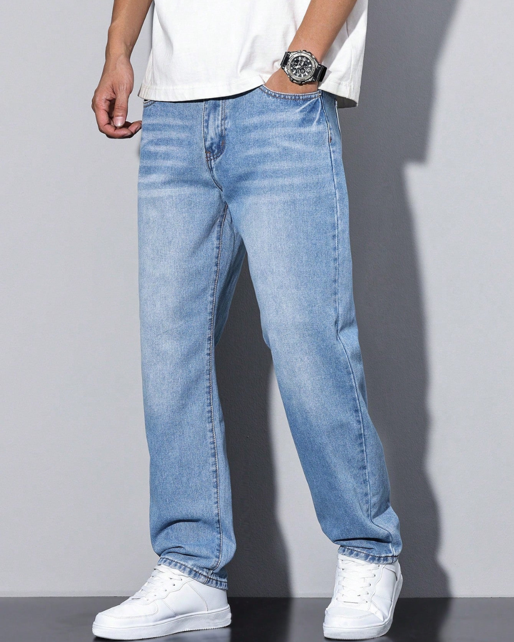 Męskie luźne jeansy – komfort na co dzień