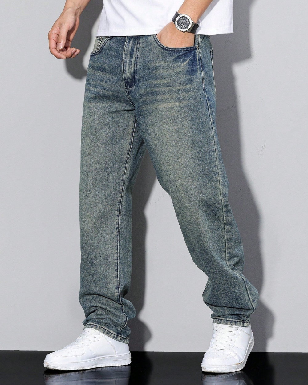 Męskie luźne jeansy – komfort na co dzień