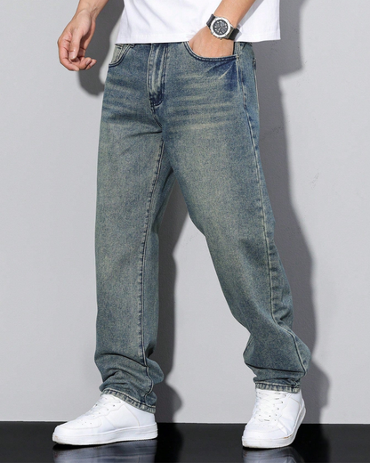 Męskie luźne jeansy – komfort na co dzień