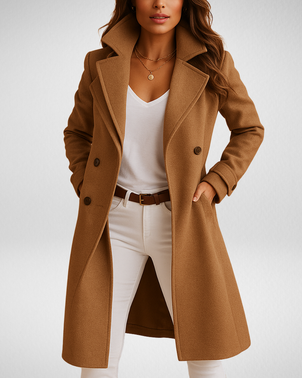 Elegancki, klasyczny płaszcz na każdy sezon