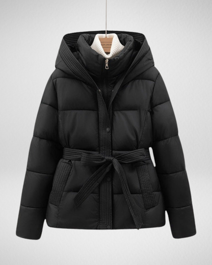 Damska Pikowana Kurtka Zimowa z Paskiem – Ciepło i Lekkość na Co Dzień