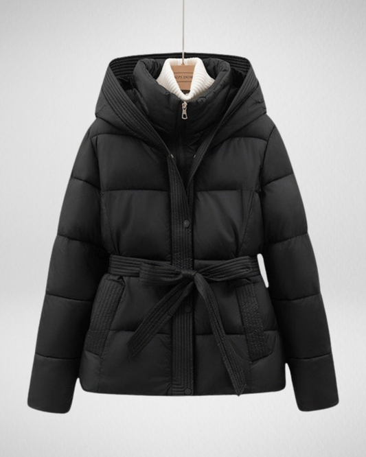 Damska Pikowana Kurtka Zimowa z Paskiem – Ciepło i Lekkość na Co Dzień