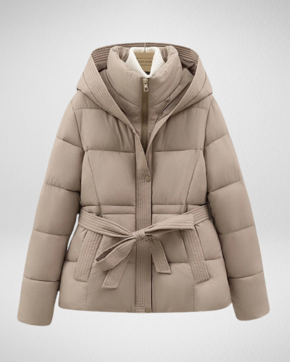 Damska Pikowana Kurtka Zimowa z Paskiem – Ciepło i Lekkość na Co Dzień