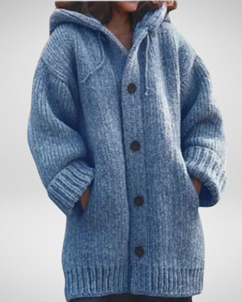 Damski Gruby Kardigan z Kapturem – Ciepło i Wygoda na Chłodne Dni