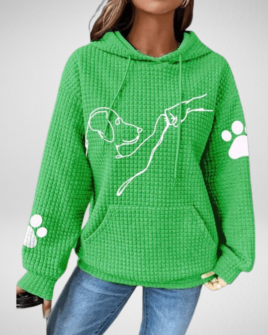 Damska bluza z kapturem z motywem psa